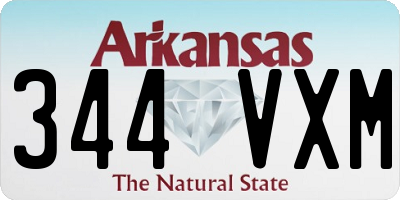 AR license plate 344VXM