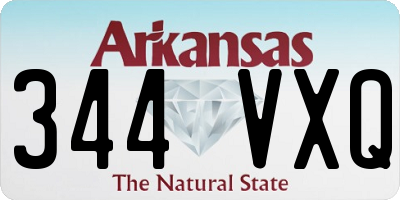 AR license plate 344VXQ