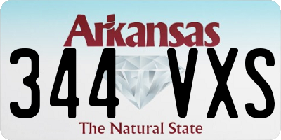 AR license plate 344VXS