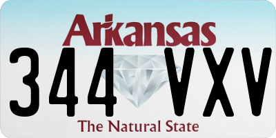 AR license plate 344VXV