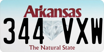 AR license plate 344VXW