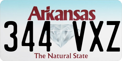 AR license plate 344VXZ