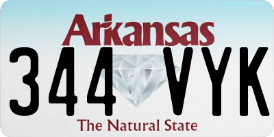 AR license plate 344VYK