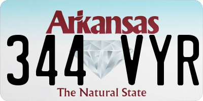 AR license plate 344VYR