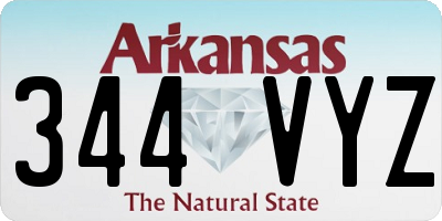 AR license plate 344VYZ