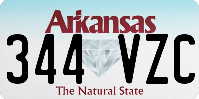 AR license plate 344VZC