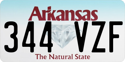 AR license plate 344VZF