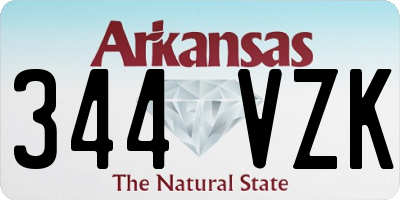 AR license plate 344VZK