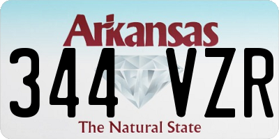 AR license plate 344VZR
