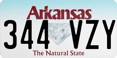 AR license plate 344VZY