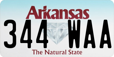AR license plate 344WAA