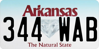 AR license plate 344WAB