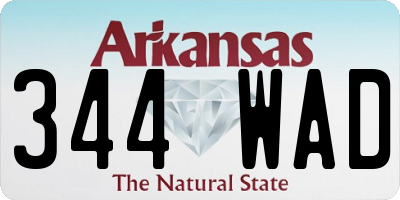 AR license plate 344WAD