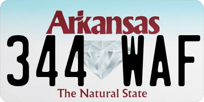 AR license plate 344WAF