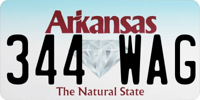 AR license plate 344WAG