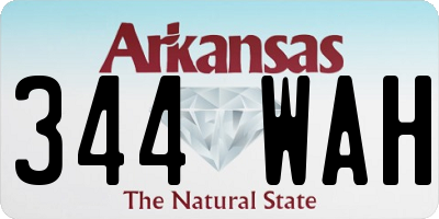 AR license plate 344WAH