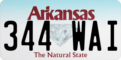 AR license plate 344WAI