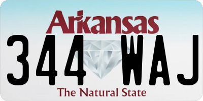 AR license plate 344WAJ