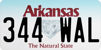 AR license plate 344WAL