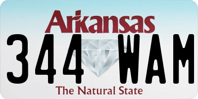 AR license plate 344WAM