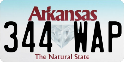 AR license plate 344WAP