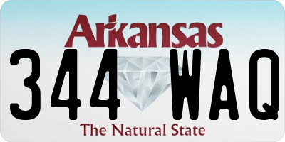 AR license plate 344WAQ