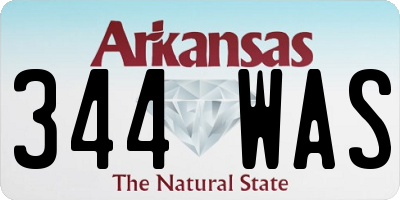 AR license plate 344WAS