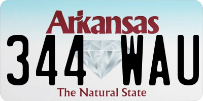 AR license plate 344WAU