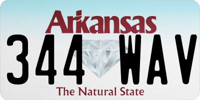 AR license plate 344WAV
