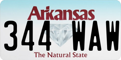 AR license plate 344WAW