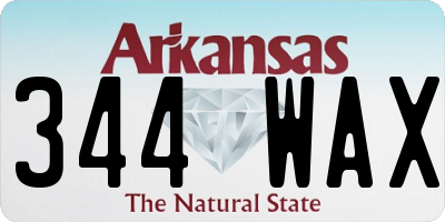 AR license plate 344WAX