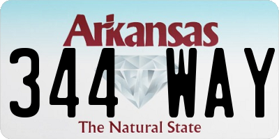 AR license plate 344WAY