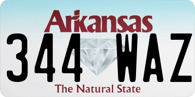 AR license plate 344WAZ