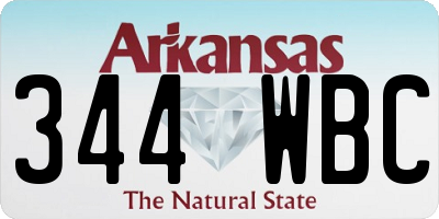 AR license plate 344WBC