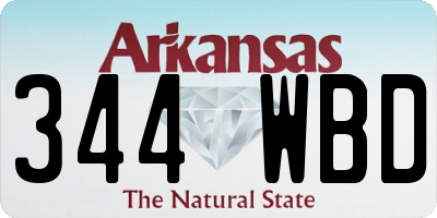 AR license plate 344WBD