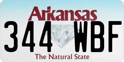 AR license plate 344WBF