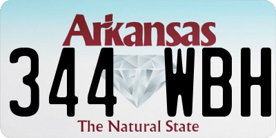 AR license plate 344WBH