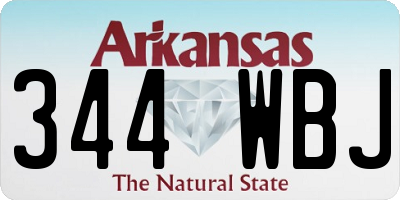 AR license plate 344WBJ