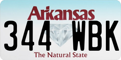 AR license plate 344WBK