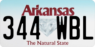 AR license plate 344WBL