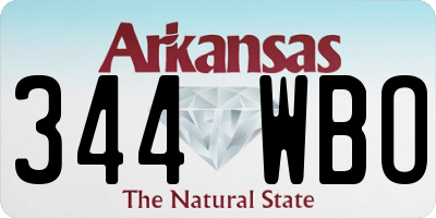 AR license plate 344WBO