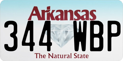 AR license plate 344WBP