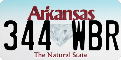 AR license plate 344WBR