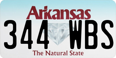 AR license plate 344WBS