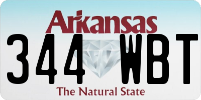 AR license plate 344WBT