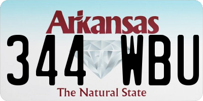 AR license plate 344WBU