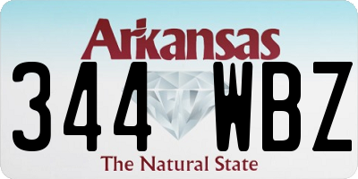 AR license plate 344WBZ