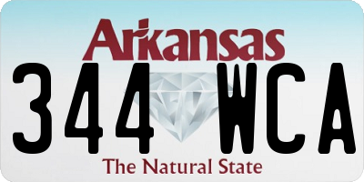 AR license plate 344WCA