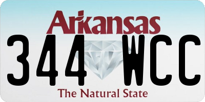 AR license plate 344WCC