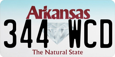 AR license plate 344WCD